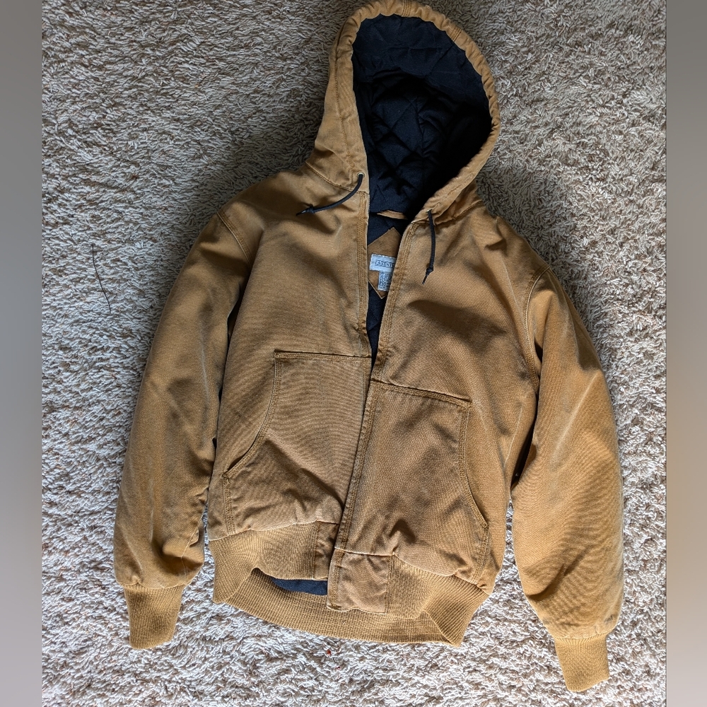 Men's Tan Hooded Work Jacket